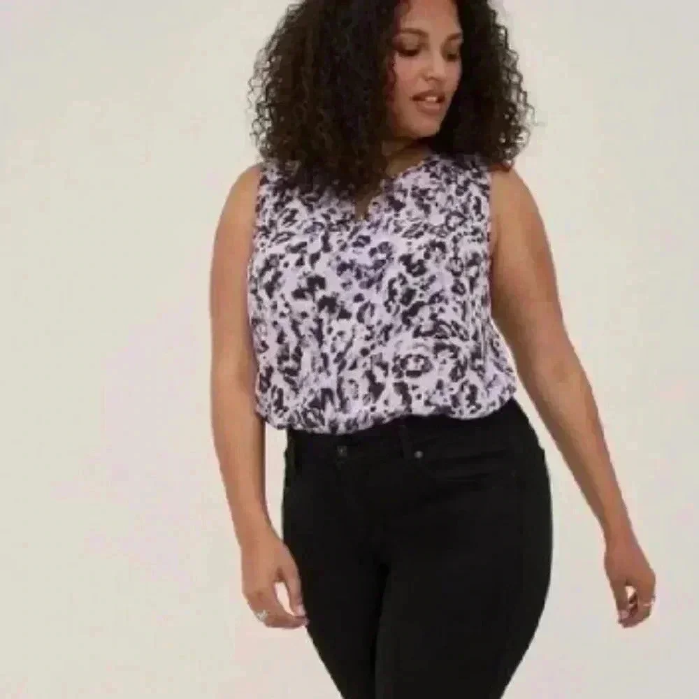 Torrid Purple Sleeveless Top, 00x - Picture 3 of 10